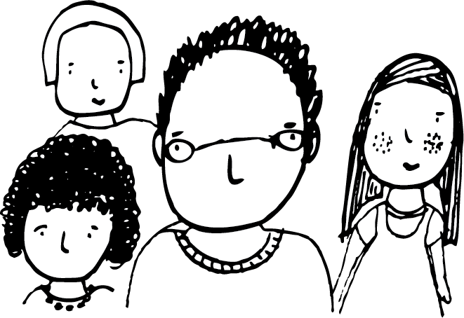 Illustration of a family