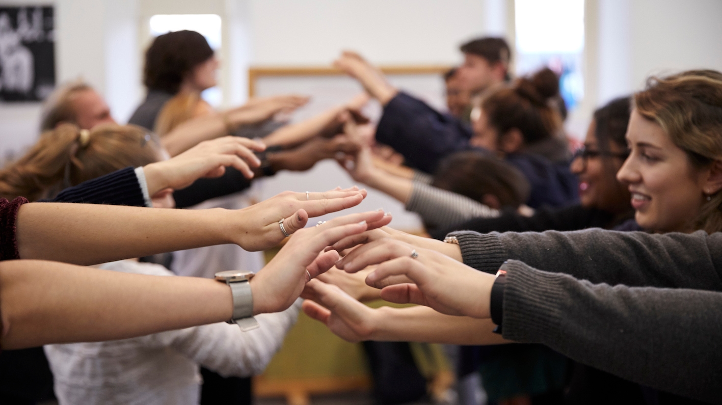 A group of young people at a workshop