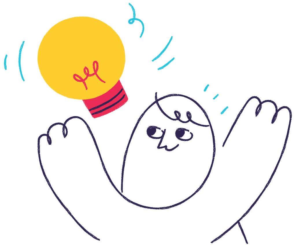 Illustration of a person that has had an idea