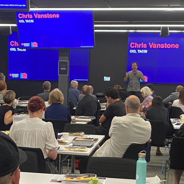 Chris Vanstone speaking at the symposium