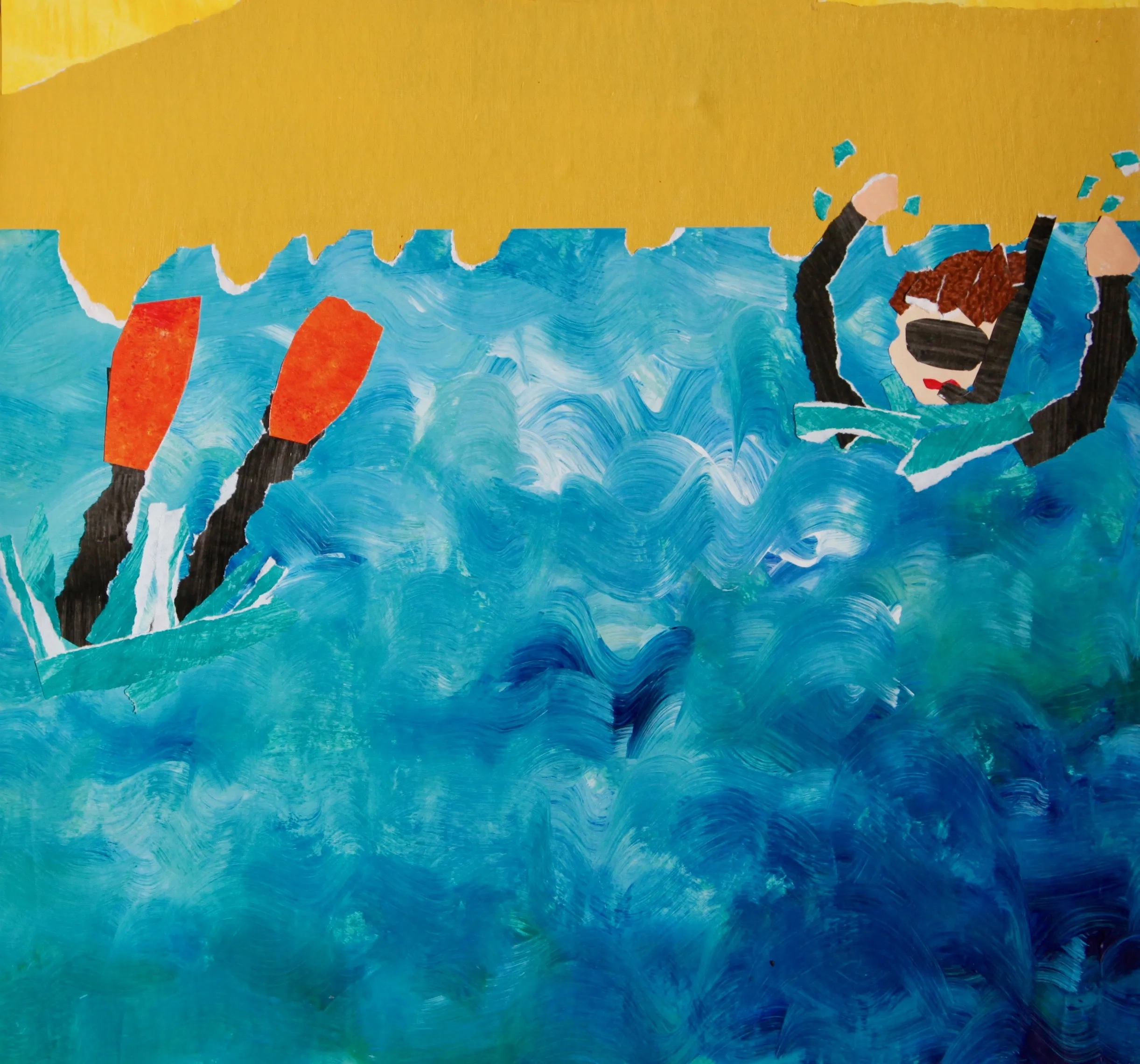 #3 “I am snorkelling with other sharing families at Pt Noarlunga.” – Sara