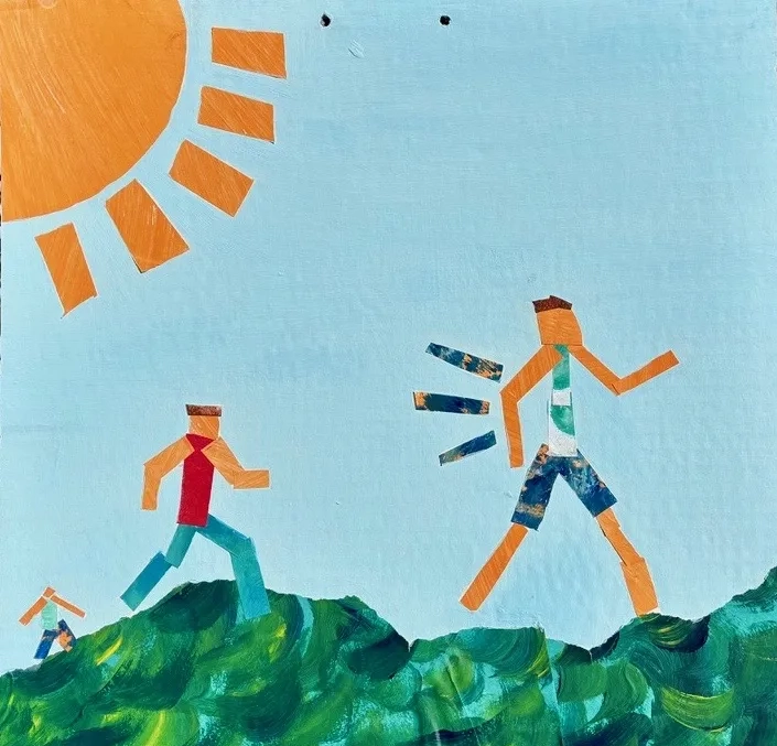 #13 “We are running, me and my brother and my little sister Spencer is trying to join in, but we are too fast.” – Damien