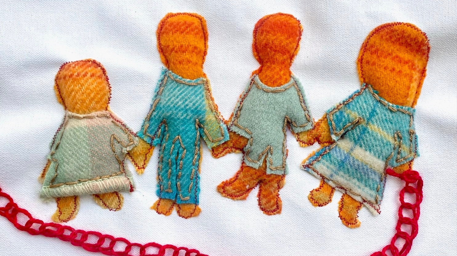 Care blanket detail of children