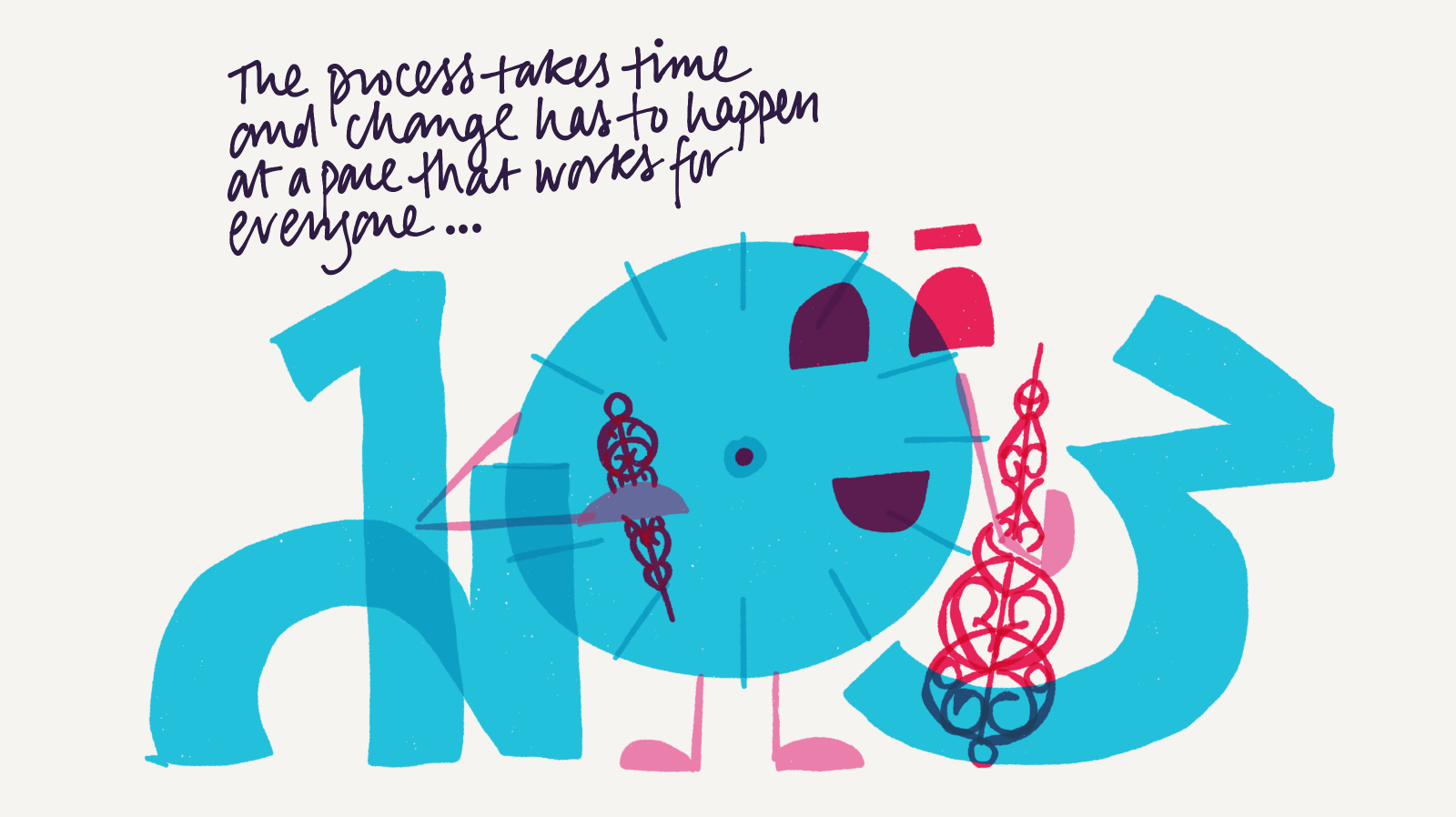 The process takes time and change has to happen at a pace that works for everyone...