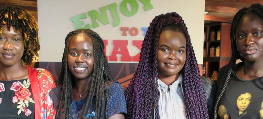 A group of girl with South Sudanese backgrounds.
