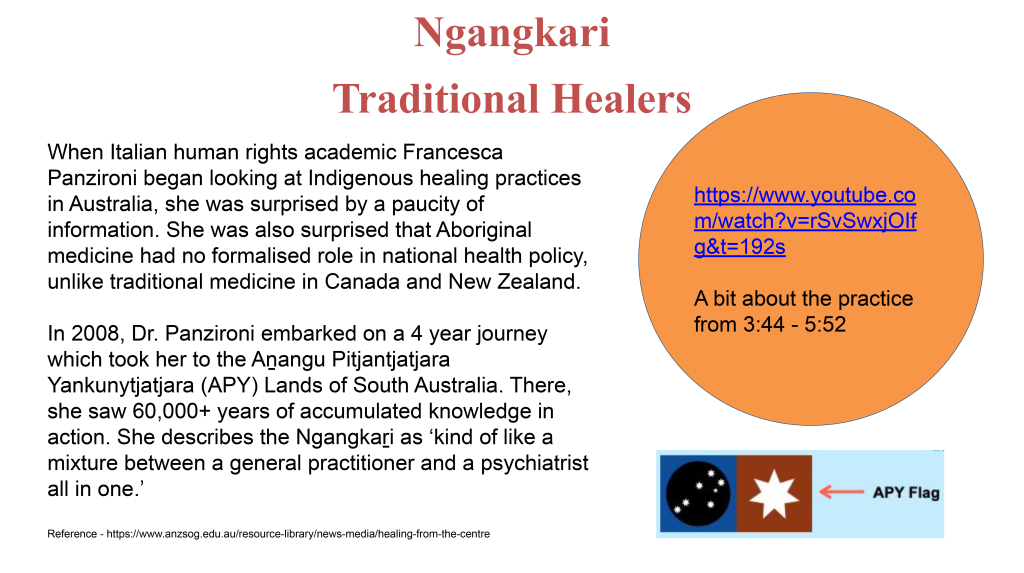 Carla Clarence's message stick is a document describing practices of traditional healers of the Ngangkari Peoples.