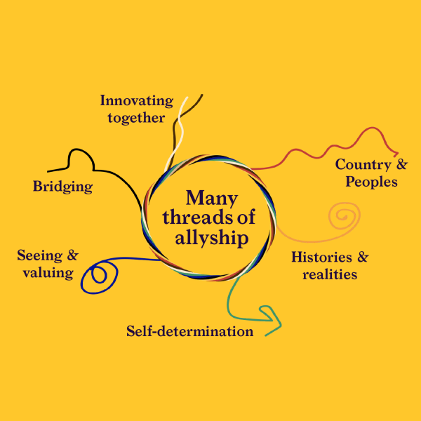 Diagram of the many threads of allyship