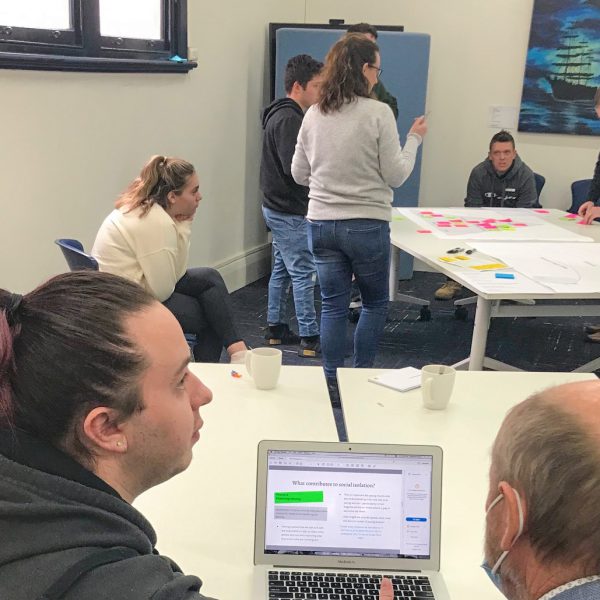 Ashey, Youth Peer Researcher takes Rowan Ramsey MP - Federal Member for Grey through their research insights about youth social isolation and loneliness