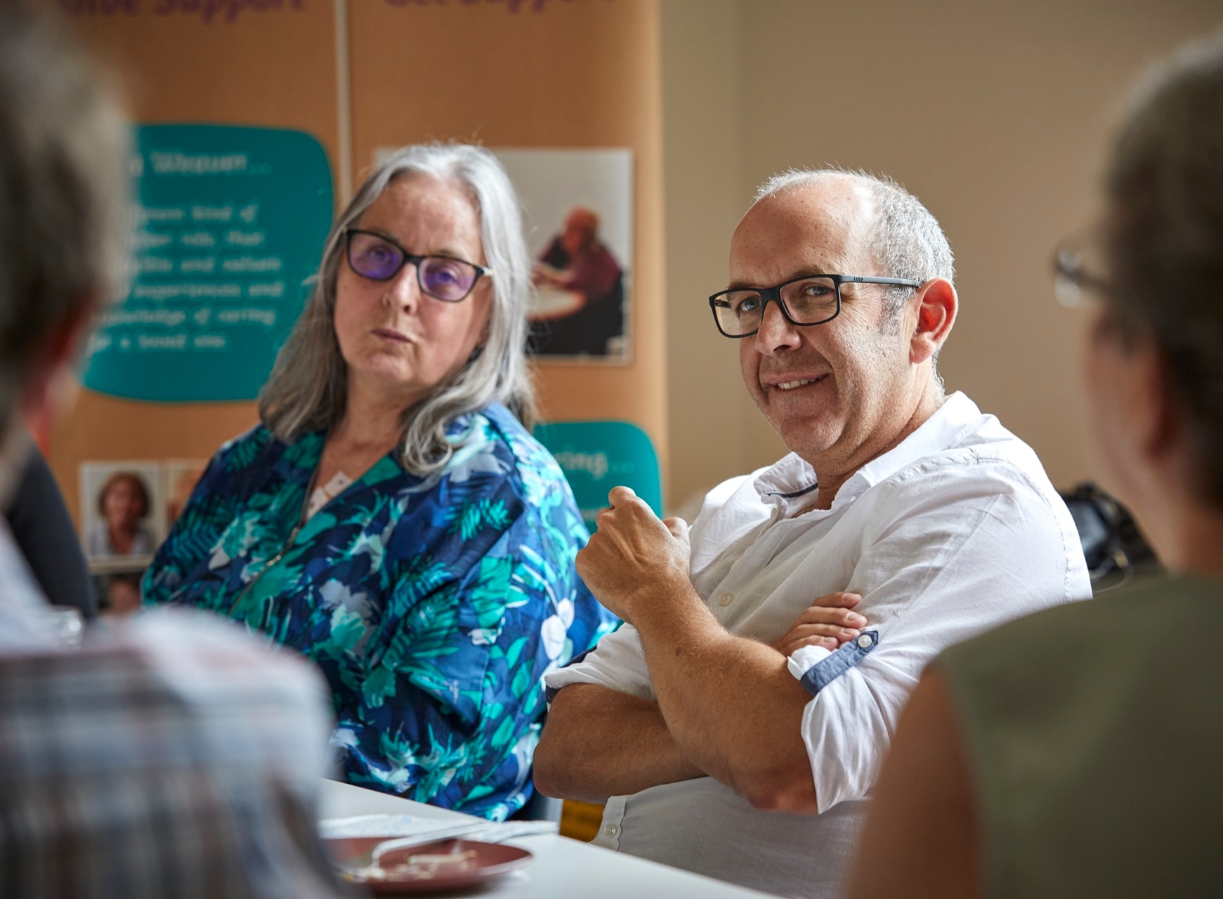 Two people in a workshop